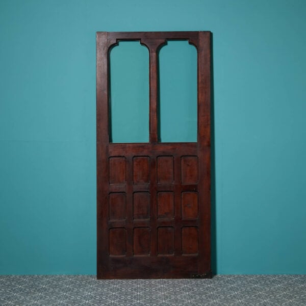 Reclaimed Dark Oak Interior Door with Glazing