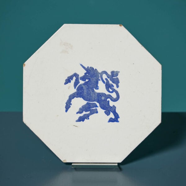 Reclaimed Minton Hollins & Co. Victoria and Albert Museum Unicorn Tile