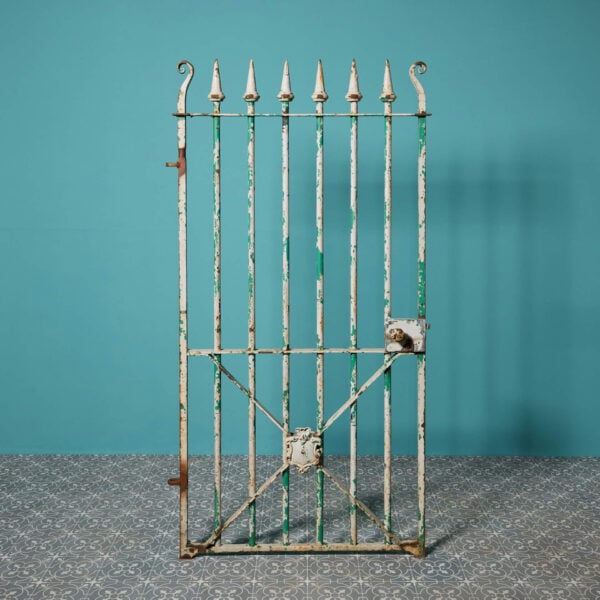 Victorian Wrought Iron Side Gate With Heraldic Shield