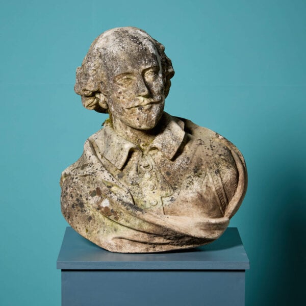 19th Century Carrara Marble Bust of William Shakespeare