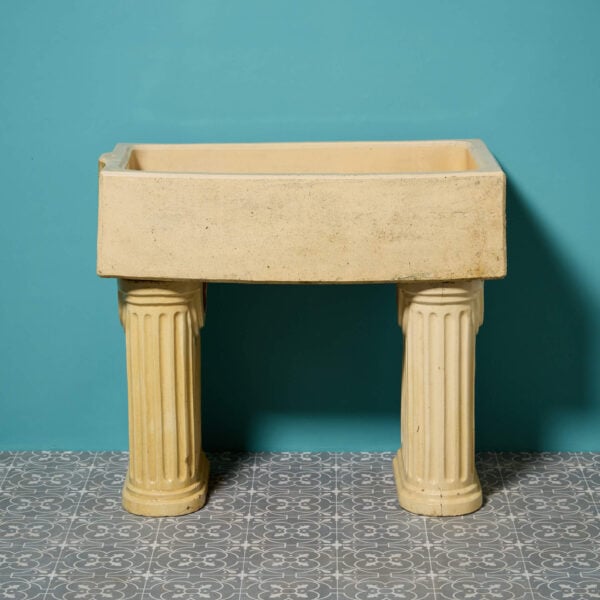 19th Century Glazed Stoneware Cane Coloured Sink by Charles Buick and Sons