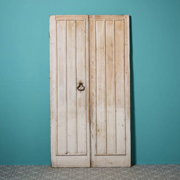 Set of Victorian Rustic Painted Pine Double Doors