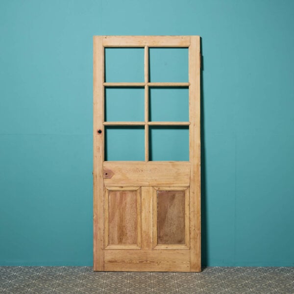 Antique Edwardian Style Pine Door for Glazing