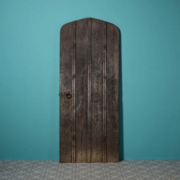 Antique English Arched Oak Exterior Door
