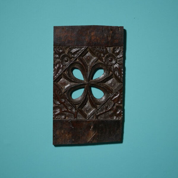 16th Century Hand Carved English Gothic Tracery Panel