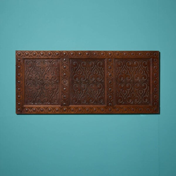 17th Century Hand Carved English Oak Cartwheel Wall Panel