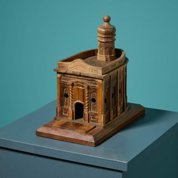 Architectural Olive Wood Model Of An Italian Church Or Temple
