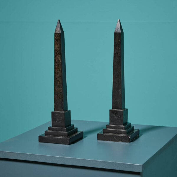 Pair Of Victorian Grand Tour Egyptian Obelisks Cleopatra’s Needle