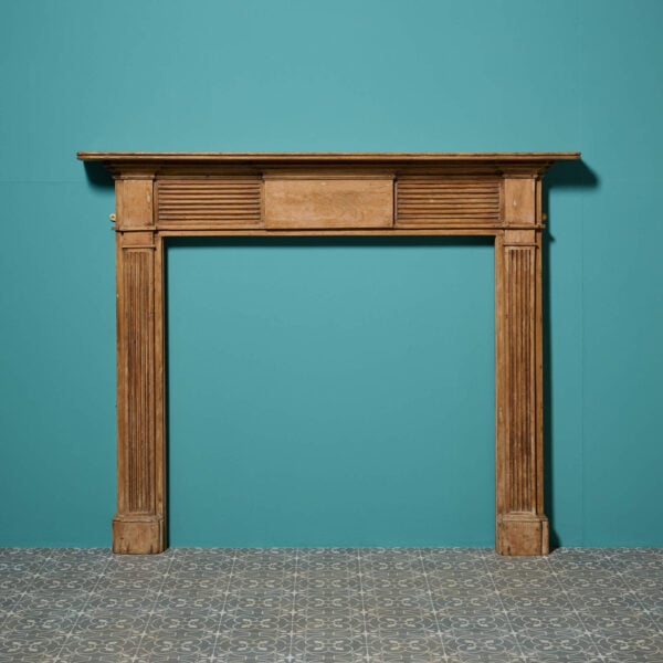 18th Century English Pine Reeded Fire Surround