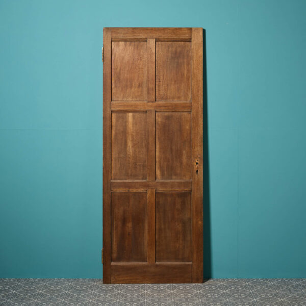Antique 6-Panel Edwardian Oak Internal Door