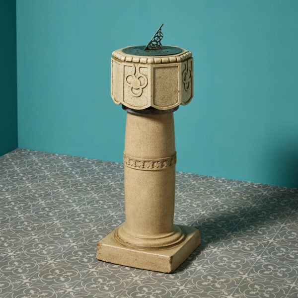 Early 20th Century Glazed Stoneware Sundial Attr. LEFCO