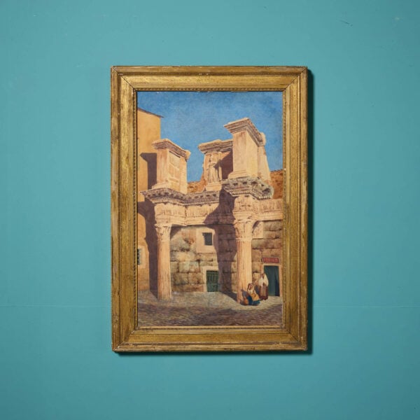 Alfred Ayscough Wilkinson 19th Century Grand Tour Watercolour of The Temple of Minerva, Rome