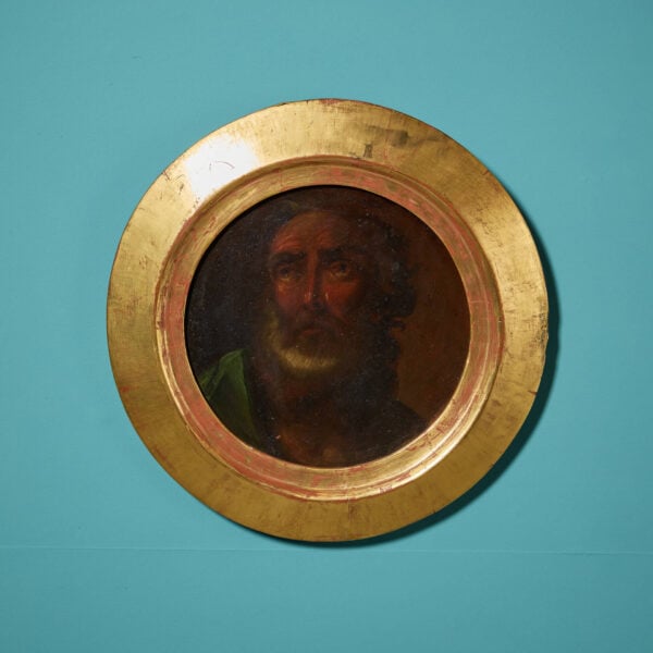 19th Century Italian School Oil Painting of A Saint