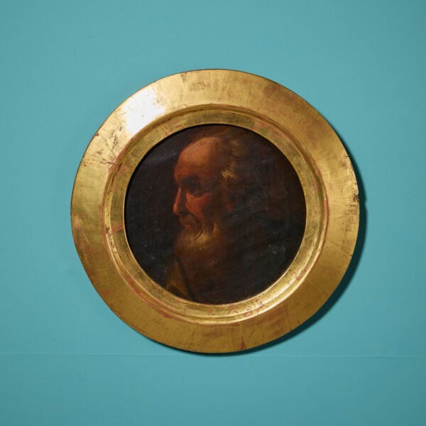 19th Century Italian School Oil Painting of A Saint