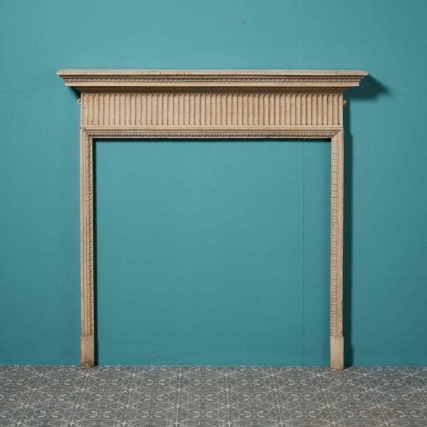 19th Century English Pine Fluted Fire Surround