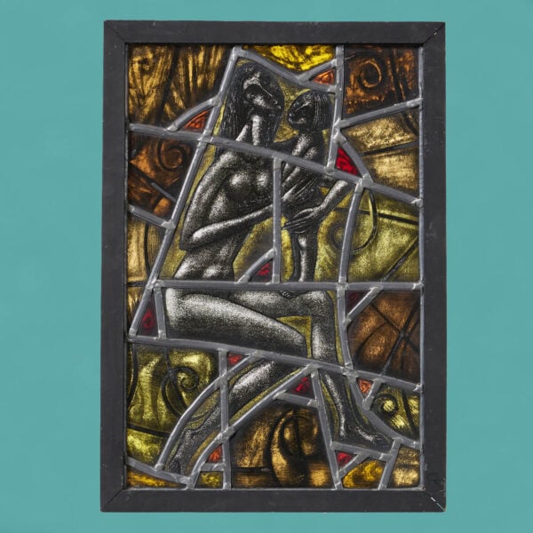 Artistic Mid-Century Stained Glass Window