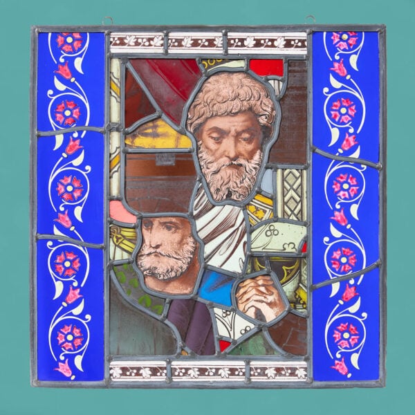 19th Century Ecclesiastical Stained Glass Window with Later Parts