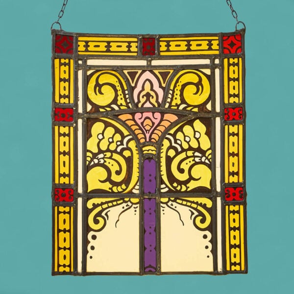 Victorian Style Stained Glass Window Hanging