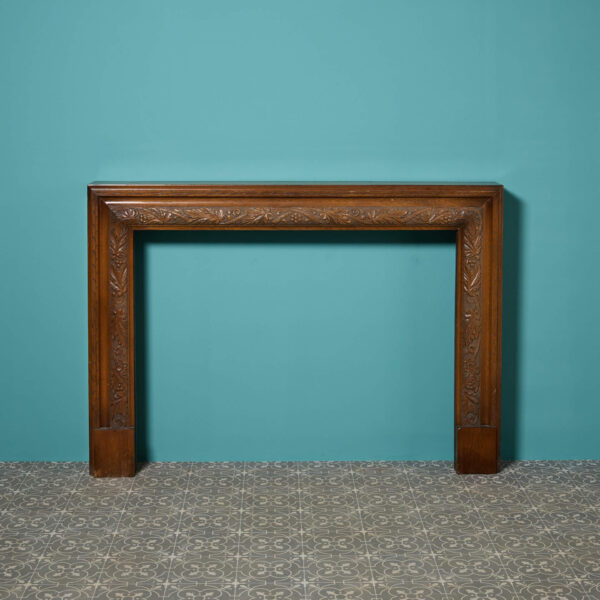 English Carved Oak Bolection Fire Surround