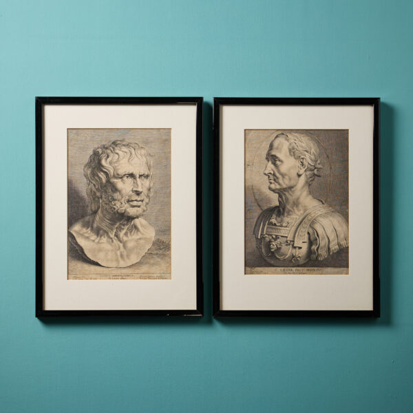 Lucas Vorsterman (1595-1675) & Boetius à Bolswert (1585-1633) Engravings of Seneca & Julius Caesar
