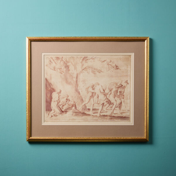 Charles Audran (1594-1674) The Education of Jupiter Engraving After Andrea Sacchi (1599-1661)