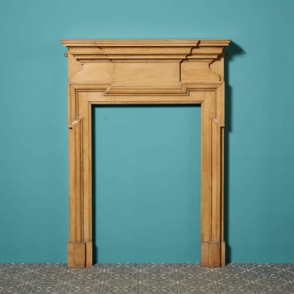 English Victorian Era Waxed Pine Fireplace