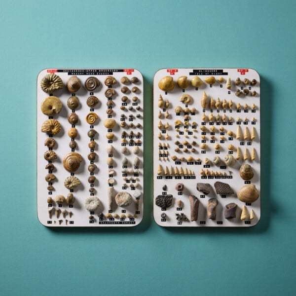 Set of English Oligocene & Upper Cretaceous Fossil Specimens Collected In Sussex