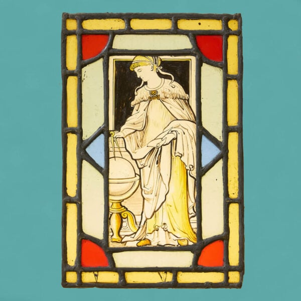 19th Century Neoclassical Stained Glass Window