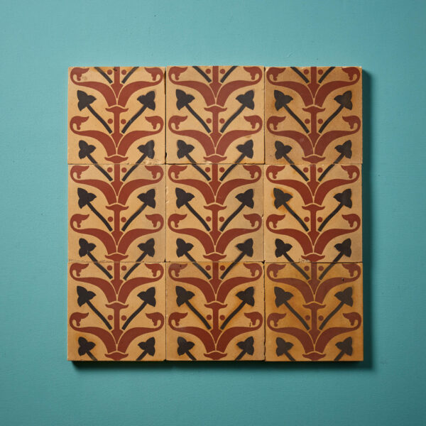 Set of 9 Encaustic Tiles Attr. Malkin, Edge & Co
