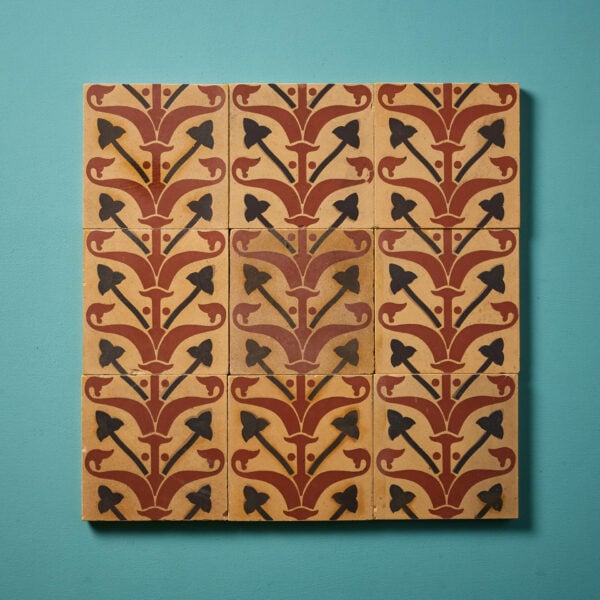 Set of 9 Encaustic Tiles Attr. Malkin, Edge & Co