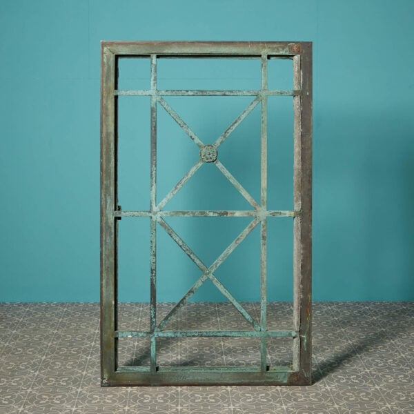 Reclaimed Verdigris Bronze Window Frame for Glazing