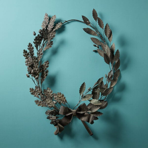 19th Century Copper Neoclassical Wreath Frame