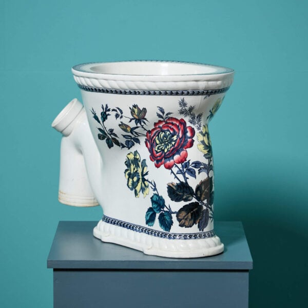 Antique Floral Decorated Bathroom Toilet with S-Trap