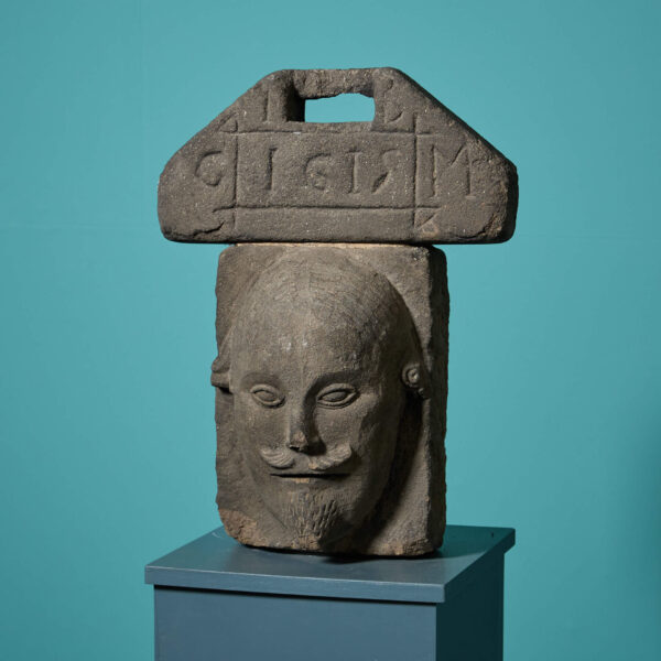 17th Century Handcarved York Stone Shakespeare Keystone