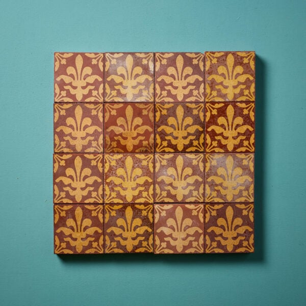 A Set of Sixteen Reclaimed Encaustic W.Godwin Tiles