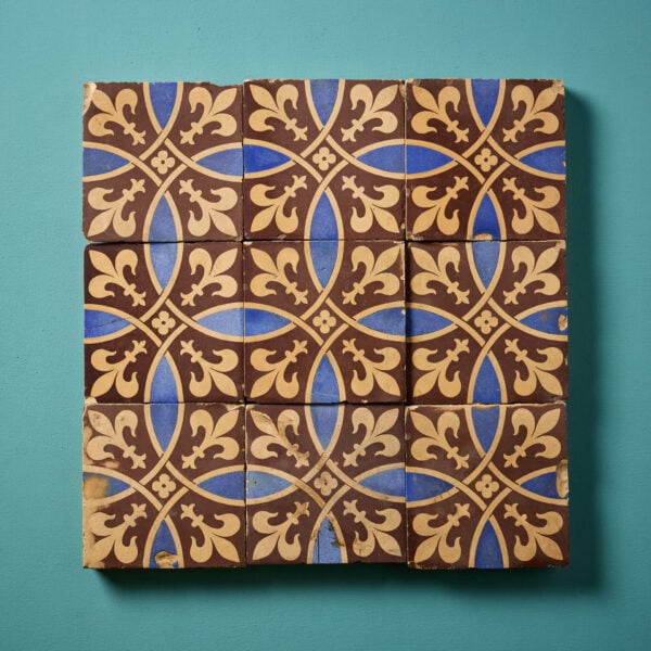 Set of 9 Encaustic Tiles by Minton & Co.