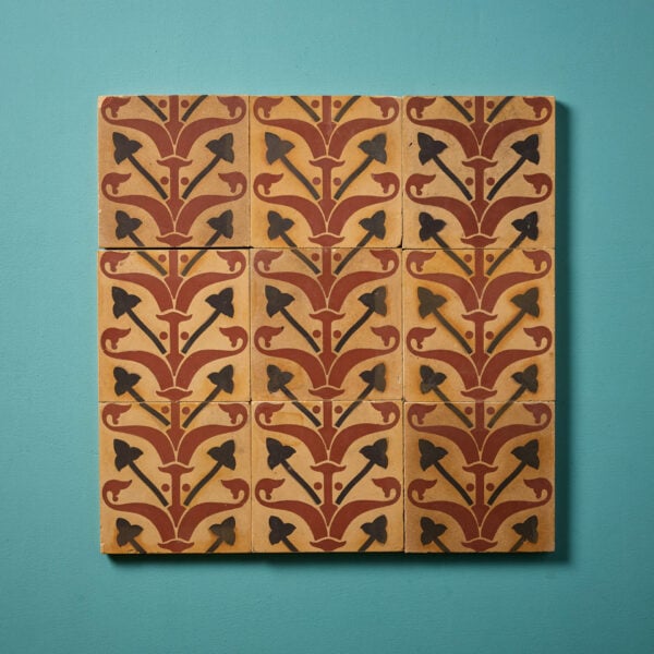 Set of 9 Encaustic Tiles Attr. Malkin, Edge & Co