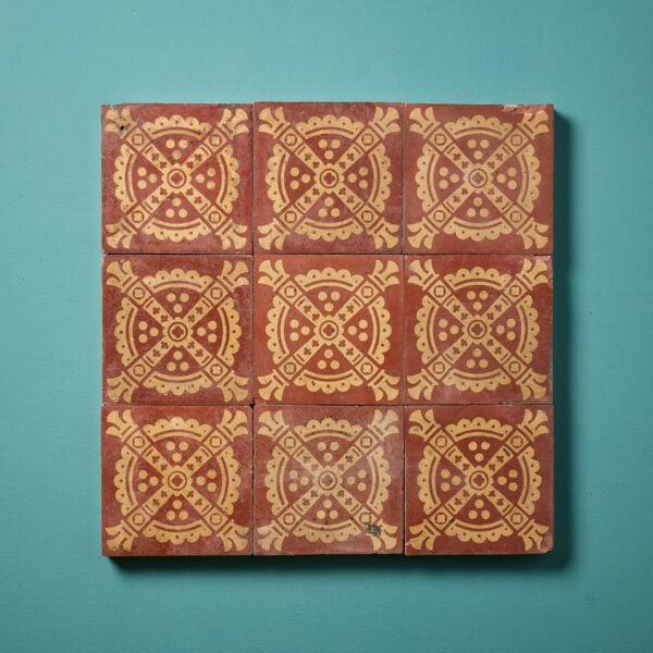Set of 9 Encaustic Tiles by W. Maw & Co