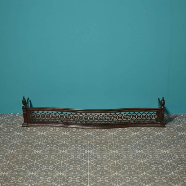 19th Century Georgian Serpentine Steel Fire Fender
