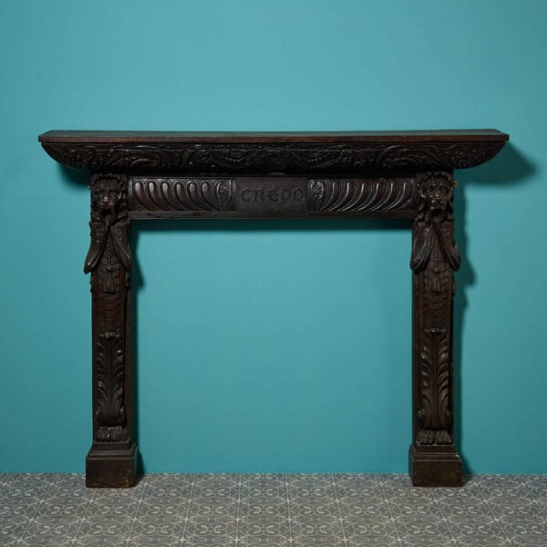 19th Century Tudor Style English Oak Fire Surround