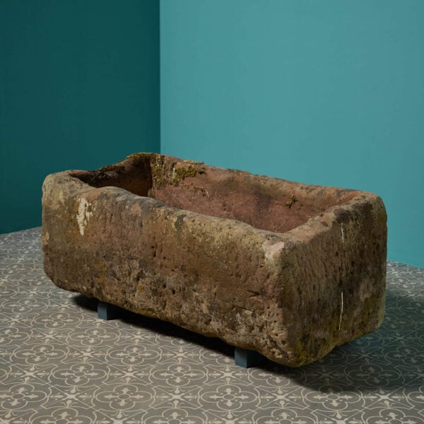 Large 18th Century English Red Sandstone Trough