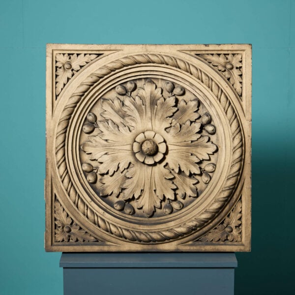 Antique Coade Style Buff Terracotta Wall Plaque