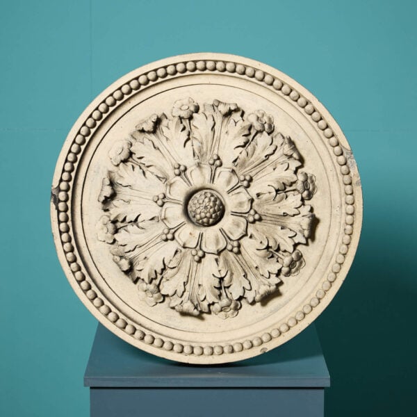 19th Century Buff Terracotta Round Patera Attr. Coade