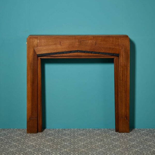 Reclaimed English Art Deco Oak Fire Surround