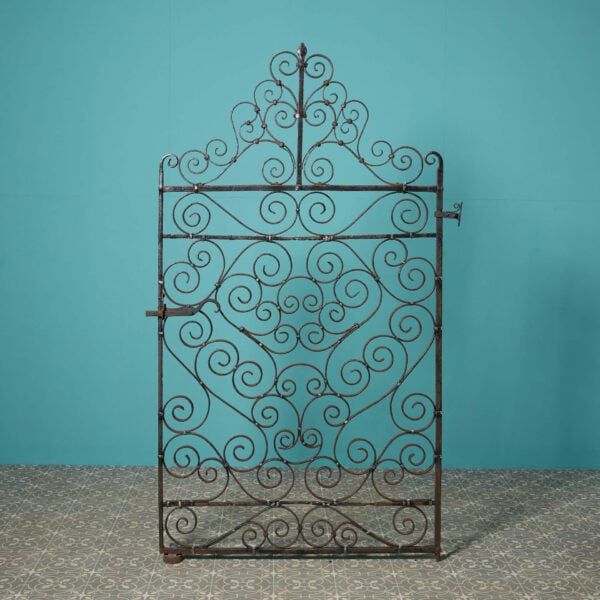 Antique Victorian Style Handcrafted Wrought Iron Garden Gate