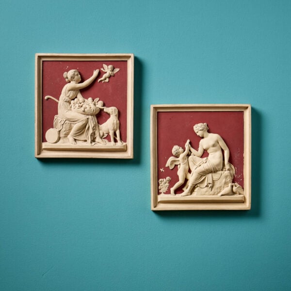 P. Ipsen (1815-1860) Two Red Terracotta Neoclassical Plaques