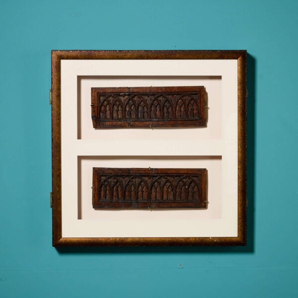 15th Century French Walnut Gothic Tracery Panels of Exceptional Rarity