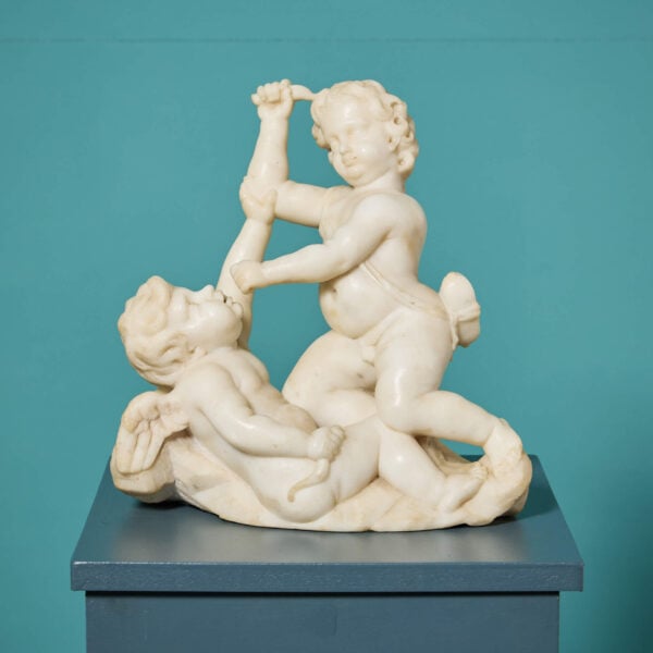 Sacred Love and Profane Love Marble Sculpture After Antonio Raggi