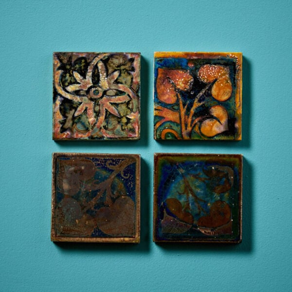 Set of 4 Pilkington Glazed Motif Tiles