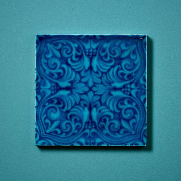 Pilkington & Co Heraldic Blue Lustre Tile